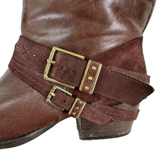 The Sak Women's Harper Leather Boho Ankle Boot Bootie Brown Size 8 - Picture 4 of 14